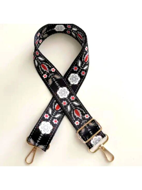 Boho Gypsy Sisters Handbags - FLOWER PATTERN Guitar /Purse Strap